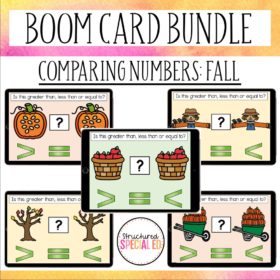 Comparing Numbers: Fall Boom Card Bundle